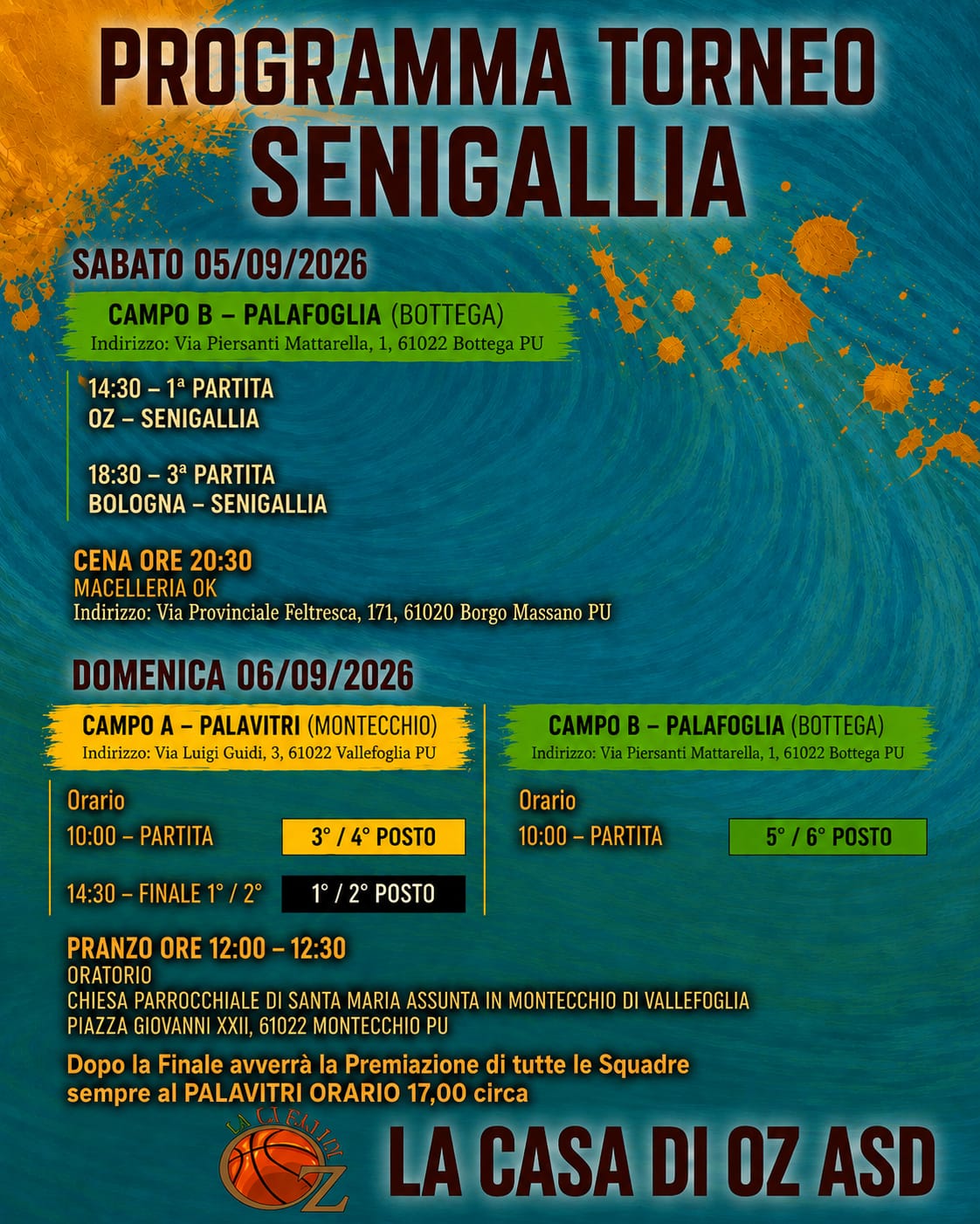 Locandina Torneo di Vallefoglia